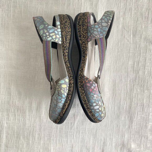 Rieker Anti Stress Multi Shimmer T Strap Sandals Sz 8 - Picture 6 of 12